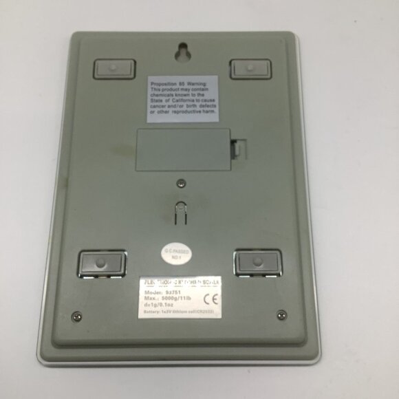 Essential Home Electronic Kitchen Scale 11lbs Capacity White - Picture 4 of 7